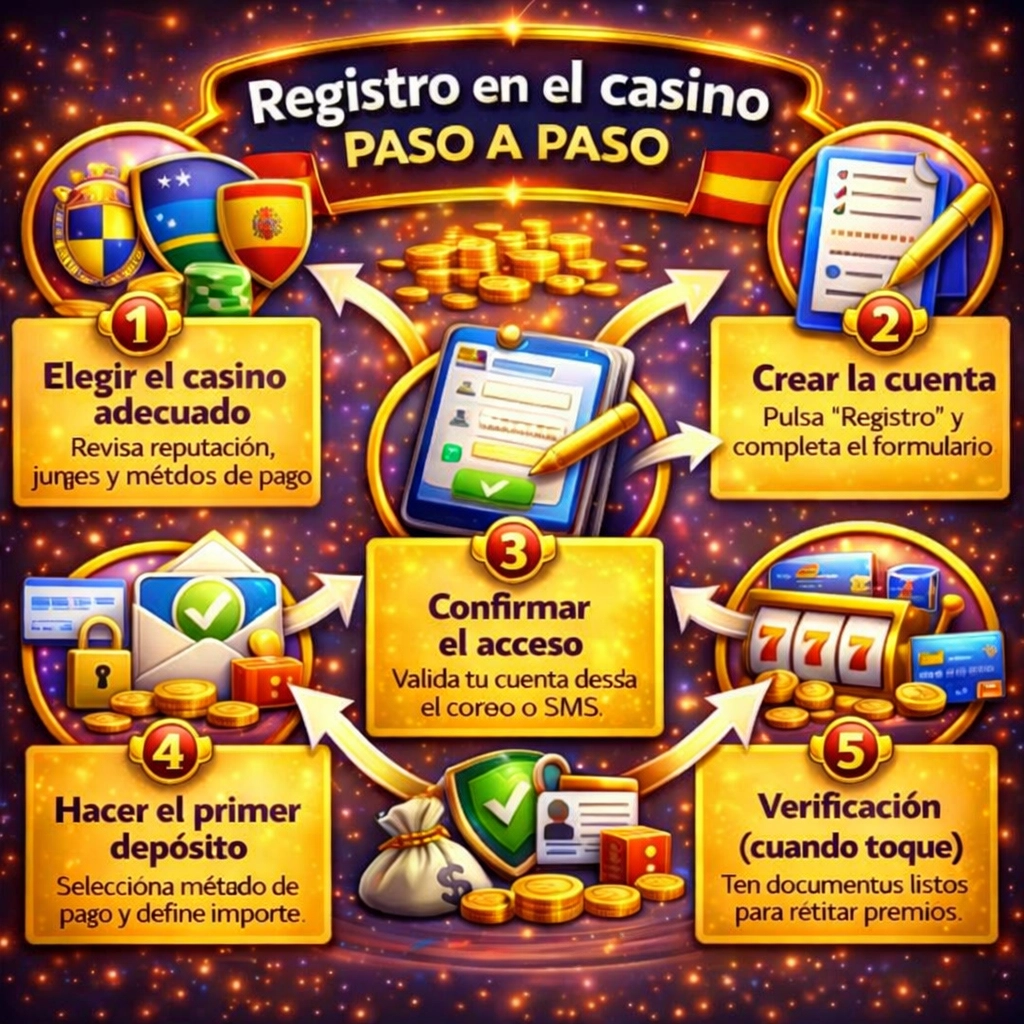 Registro en el casino paso a paso