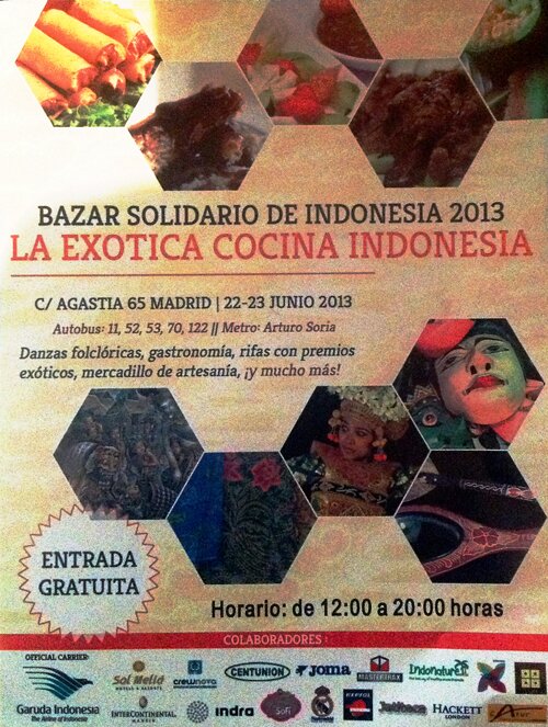 Bazar Solidario de Indonesia 2013 "la exotica comida indonesia"